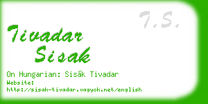tivadar sisak business card